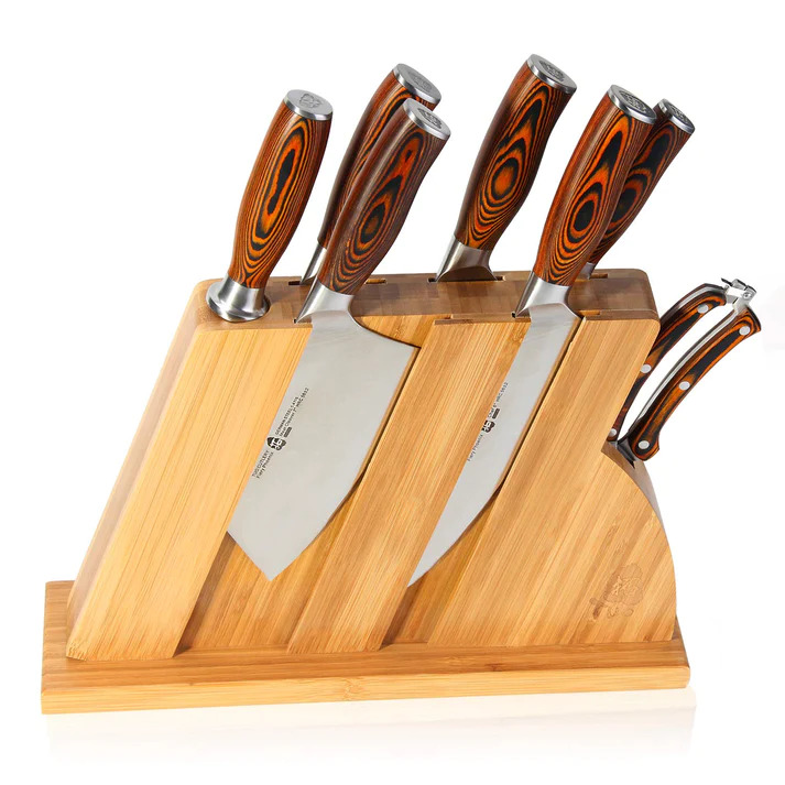 Mixed kitchen knives with wood handles — Plate & Patina